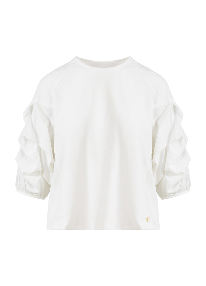 Blouse à manches froncées bouffantes 3/4