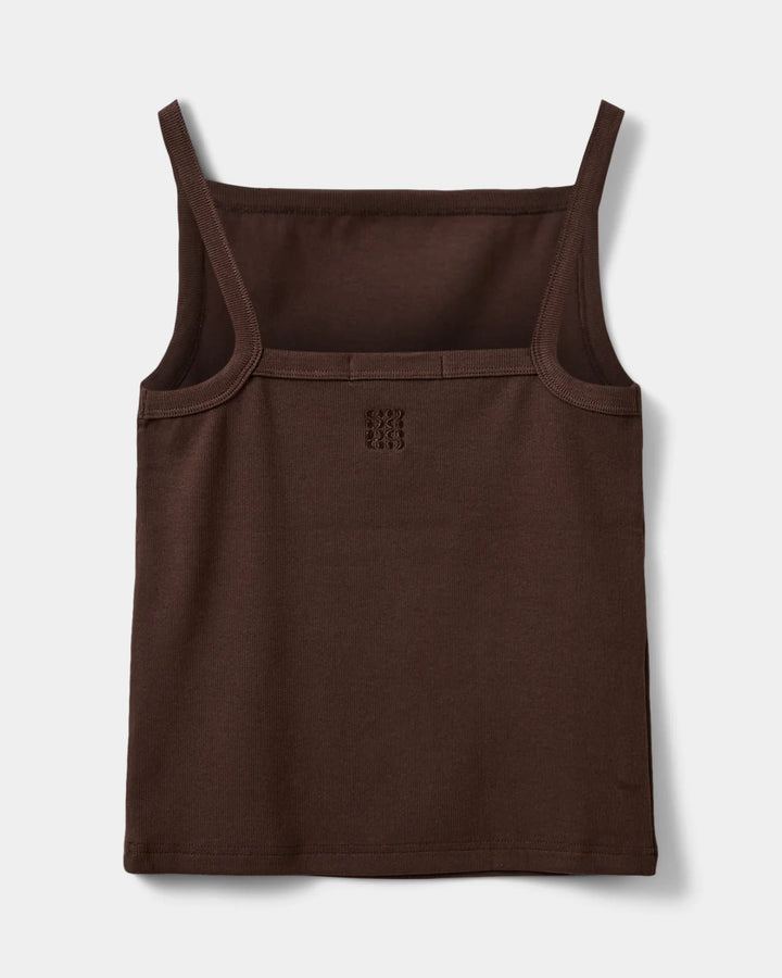 Camisole Bree côtelé à encolure droite