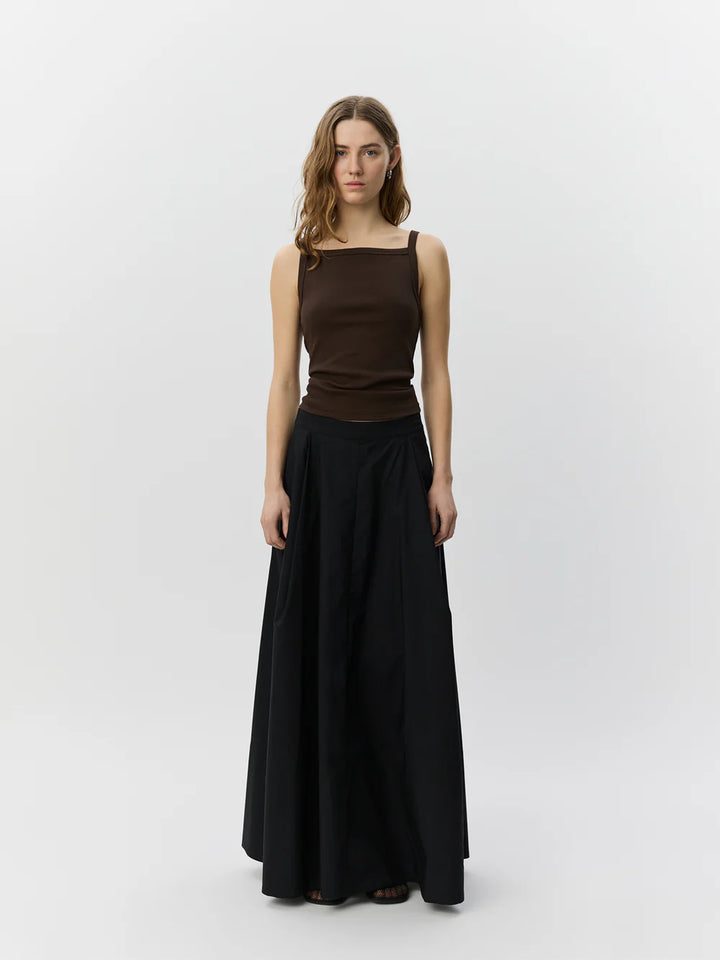 Camisole Bree côtelé à encolure droite