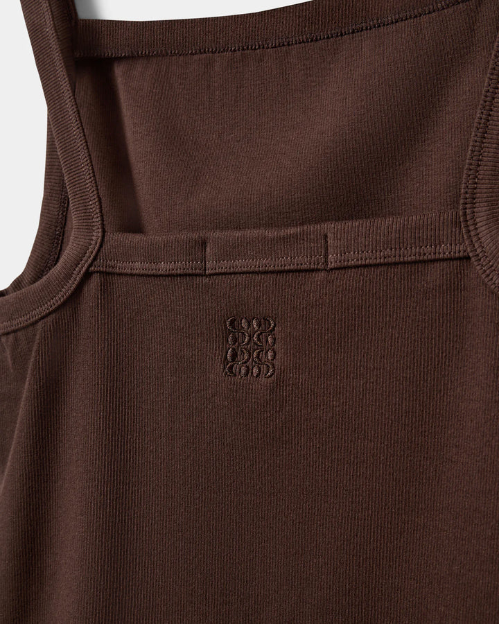 Camisole Bree côtelé à encolure droite