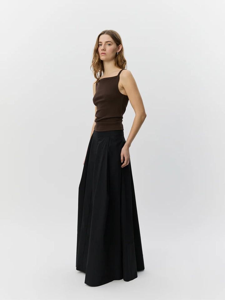 Camisole Bree côtelé à encolure droite