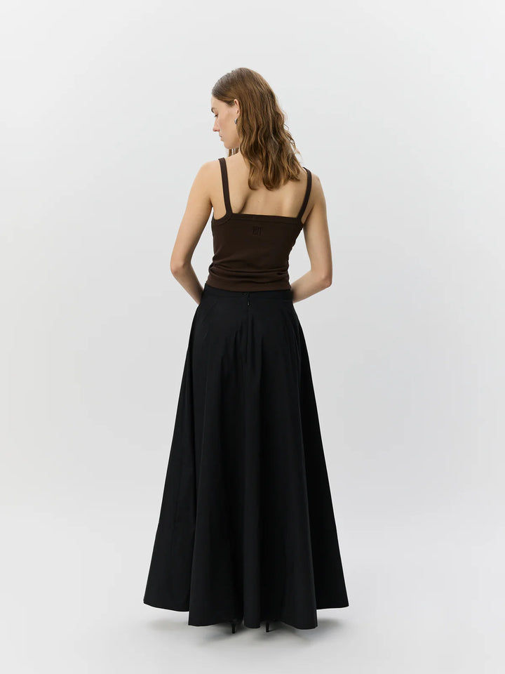 Camisole Bree côtelé à encolure droite