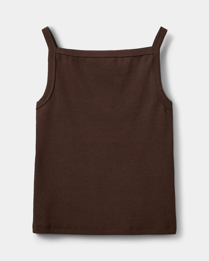 Camisole Bree côtelé à encolure droite