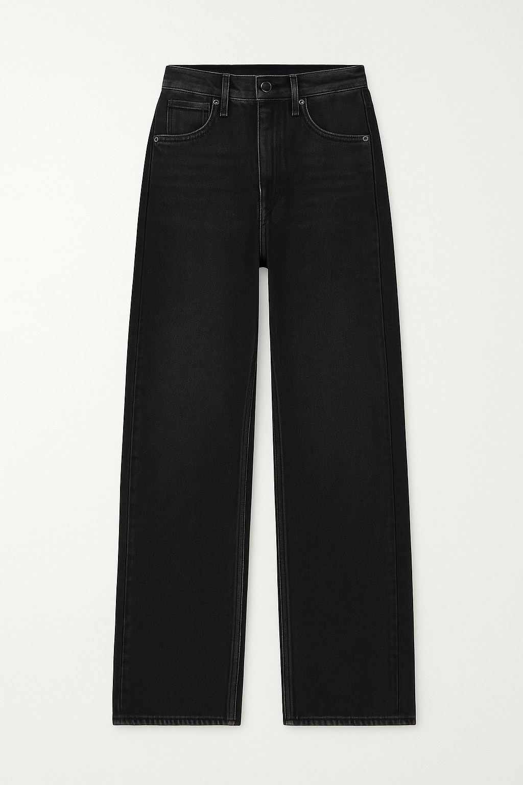 Jeans à taille haute et coupe barrel Wes