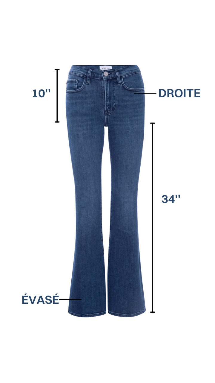 Jeans long high flare temple