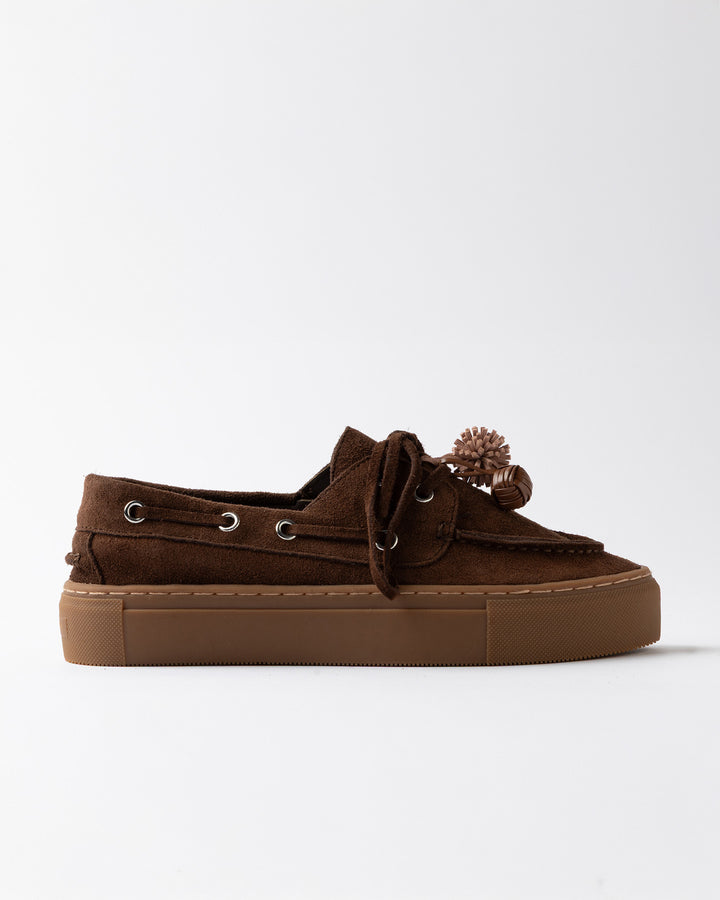Chaussures bateau à plateforme Caletta