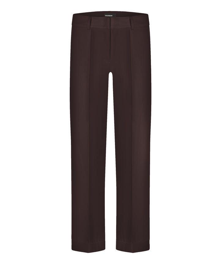 Pantalon droit plissé à revers Grace