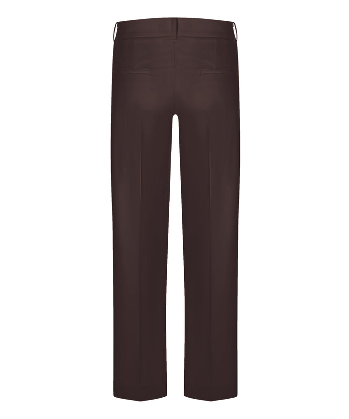 Pantalon droit plissé à revers Grace
