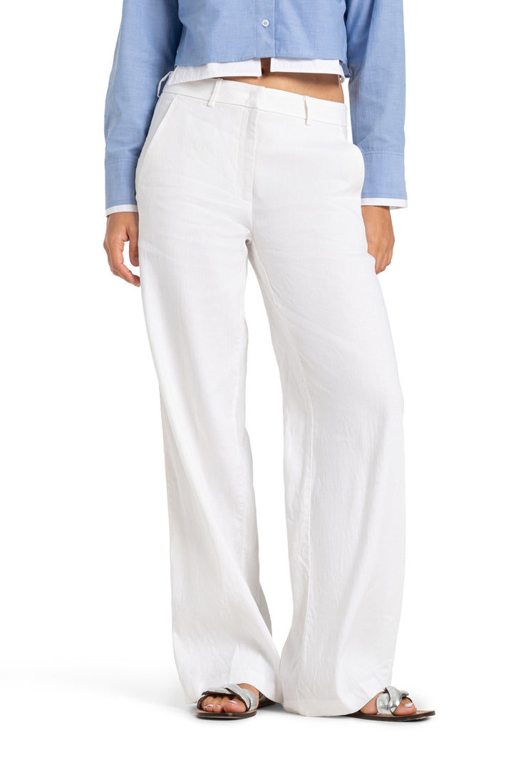 Pantalon en lin à jambe large Mira