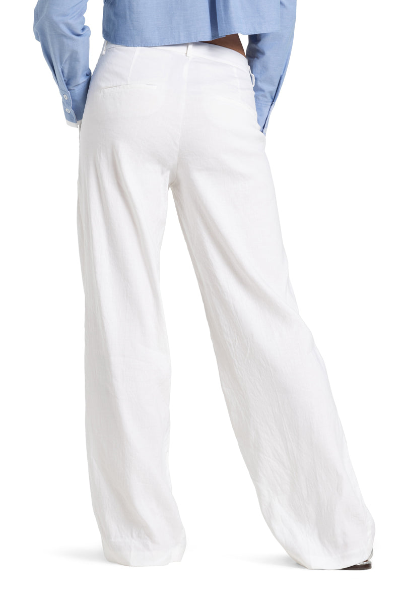 Pantalon en lin à jambe large Mira