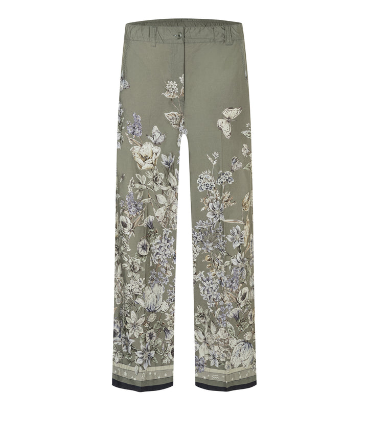 Pantalon fluide Clémentine imprimé botanique