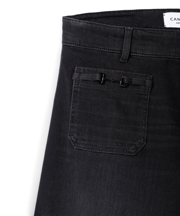Jeans à jambes larges et poches ornées Ada