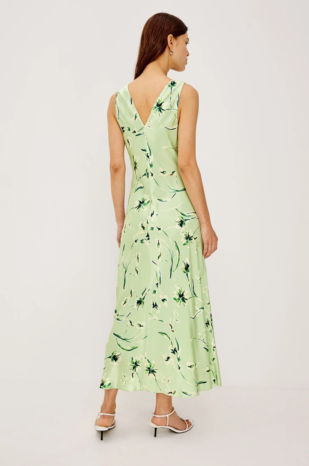 Robe maxi col V Camellia