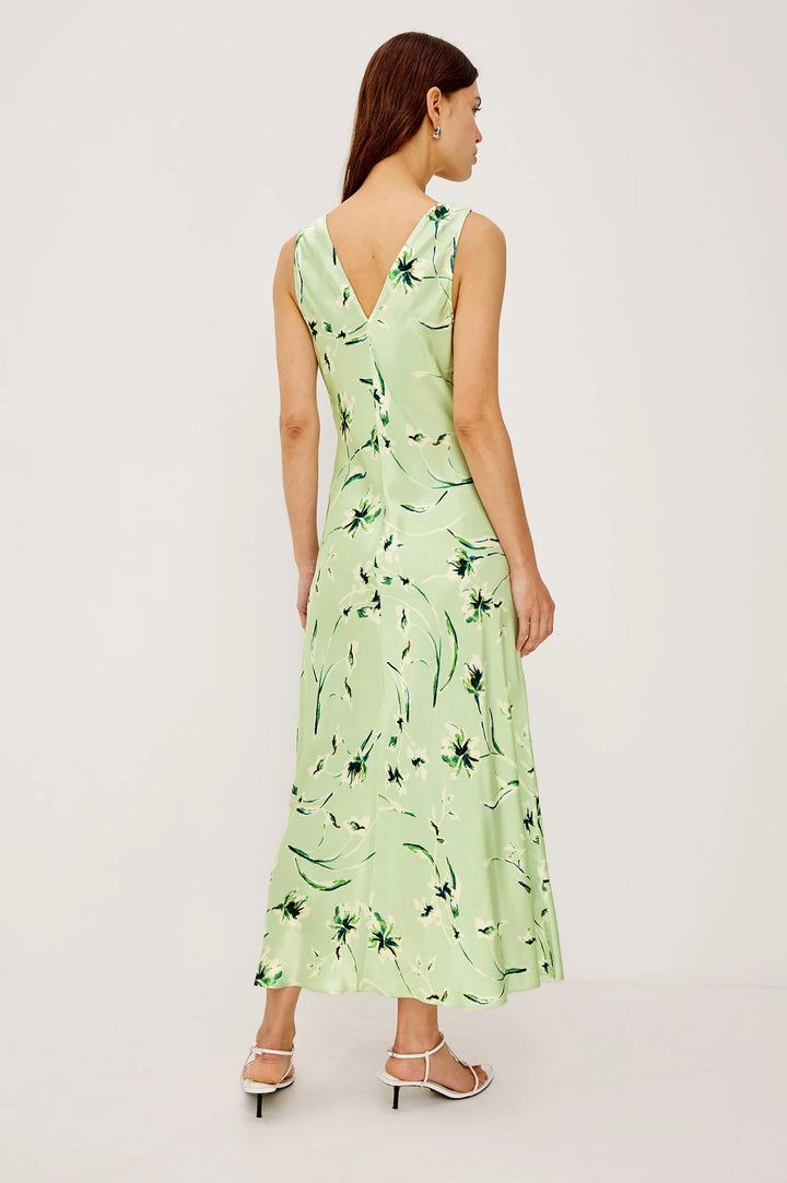 Robe maxi col V Camellia