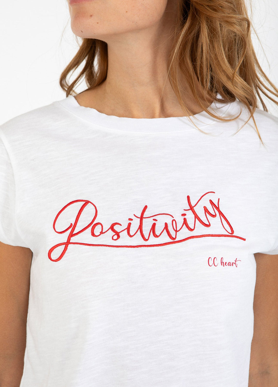 T-shirt avec écriture Positivity