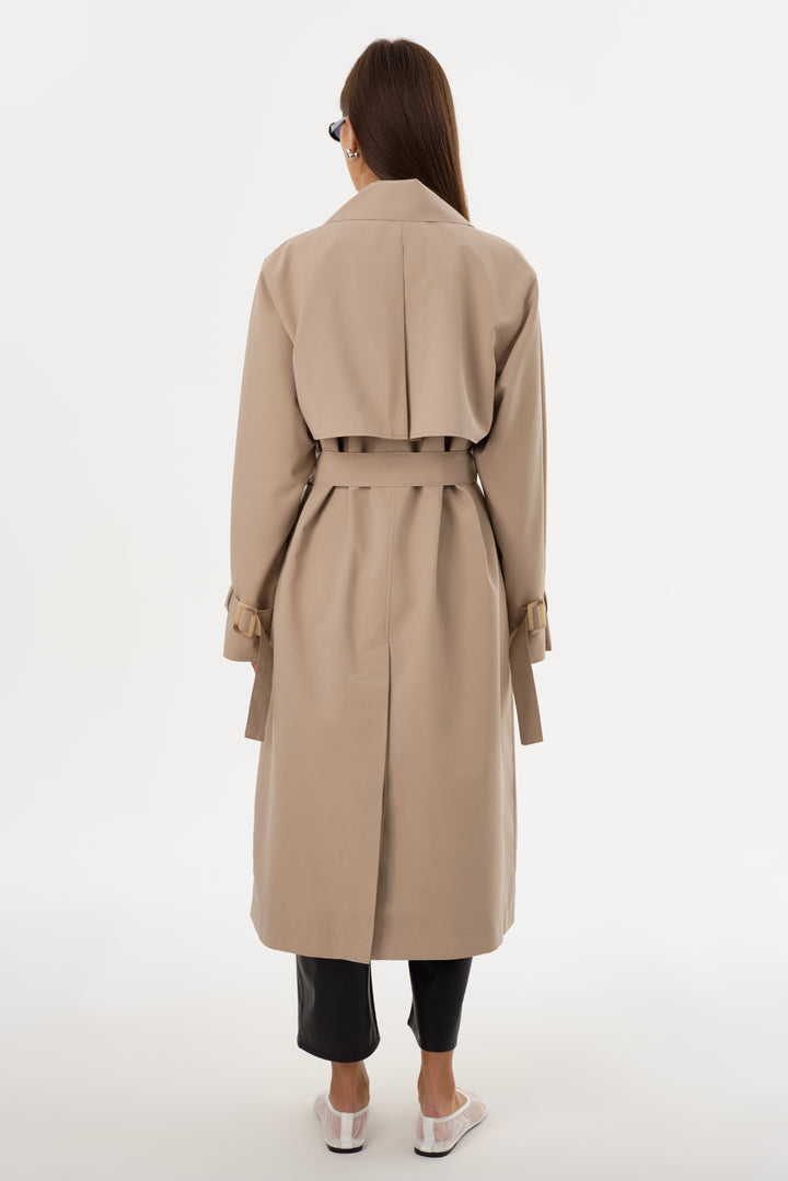 Manteau trench long avec ceinture à nouer Colette