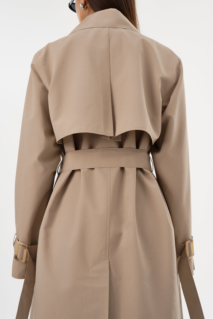 Manteau trench long avec ceinture à nouer Colette