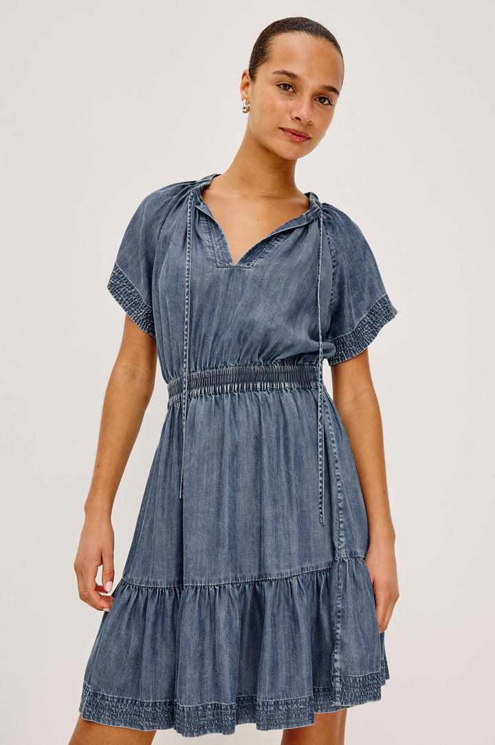 Robe courte en denim Corvera