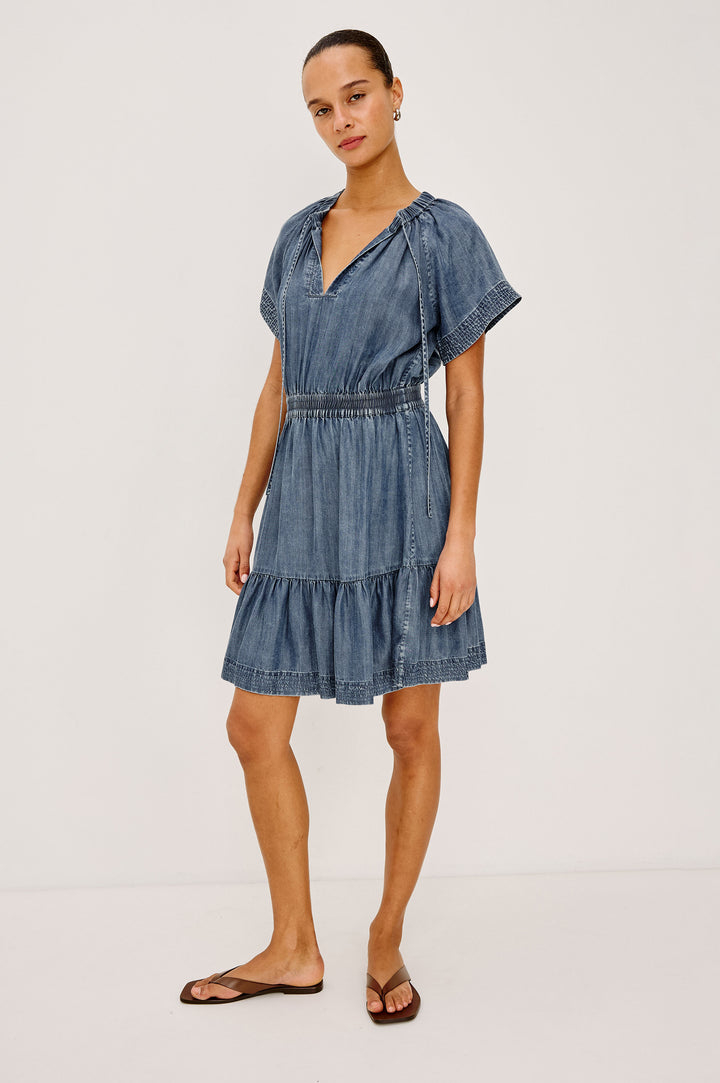 Robe courte en denim Corvera