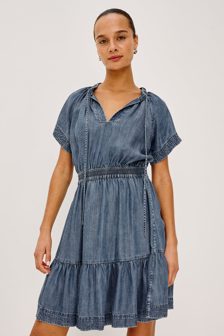 Robe courte en denim Corvera