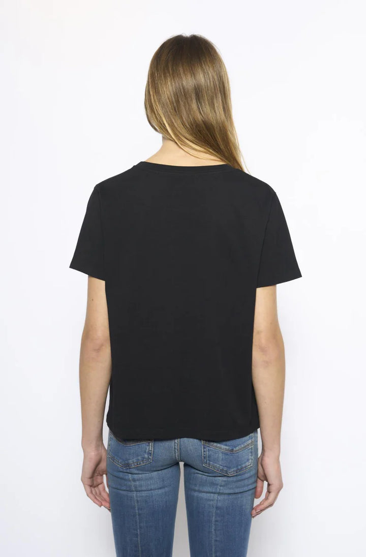 T-shirt en coton avec écriture brodée Alys