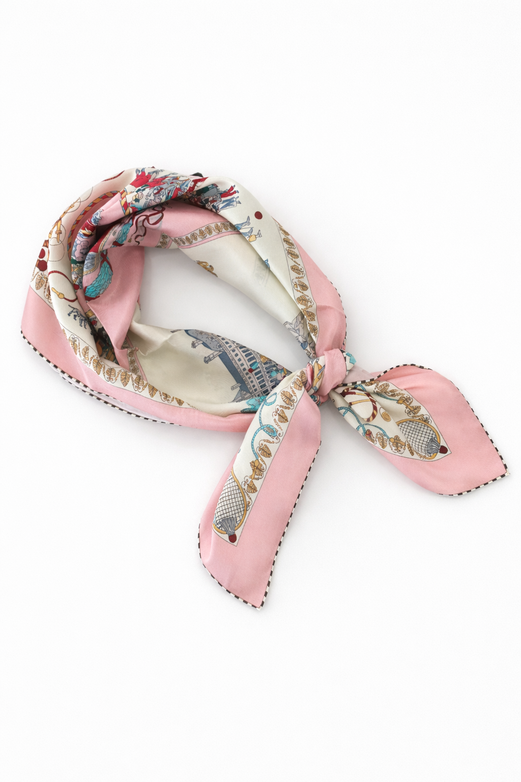 Écharpe Femme StyleBREAKER Motif Écailles Colorées - Grand Foulard Léger Transparent Avec Franges