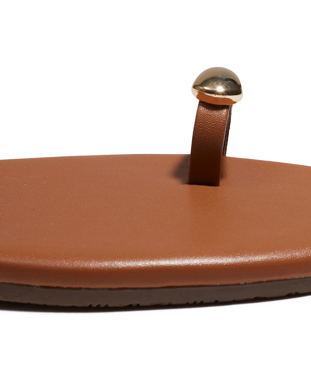 Sandales plates en cuir à détail métallique Colette