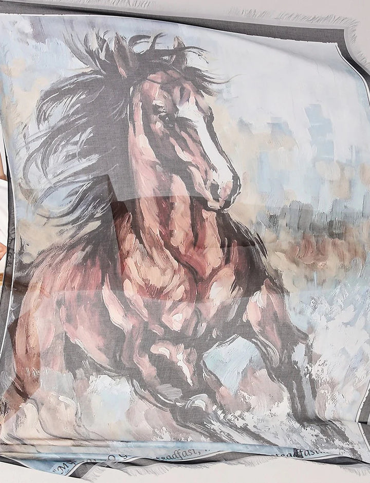Foulard Le Cheval en soie et modal Steadfast