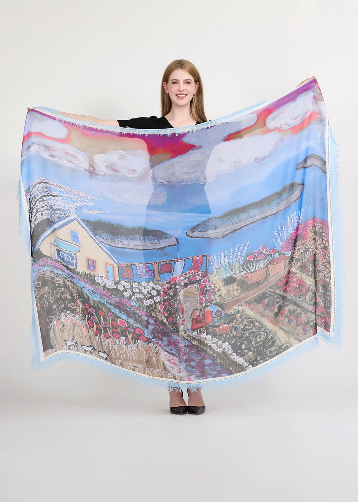 Foulard L'Abondance - en soie et modal