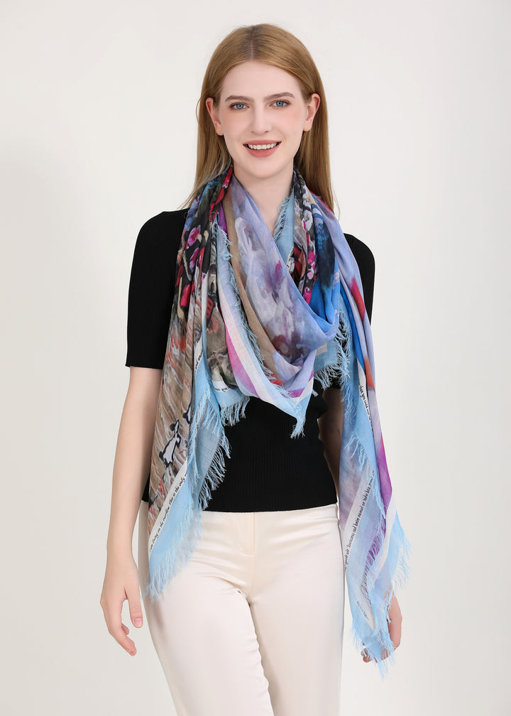 Foulard L'Abondance - en soie et modal
