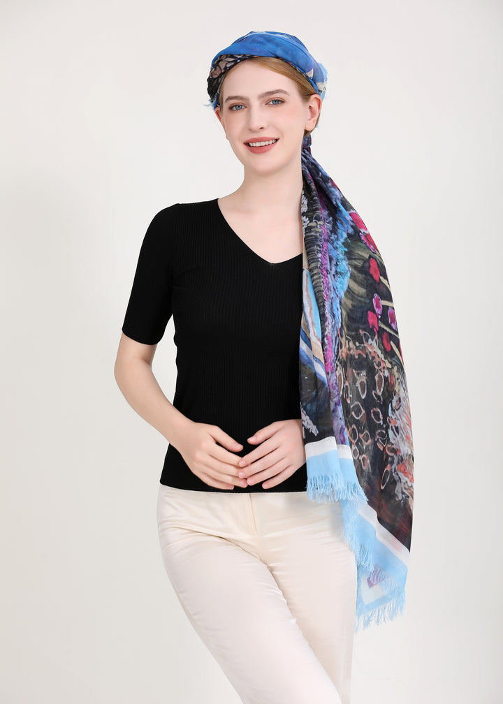Foulard L'Abondance - en soie et modal