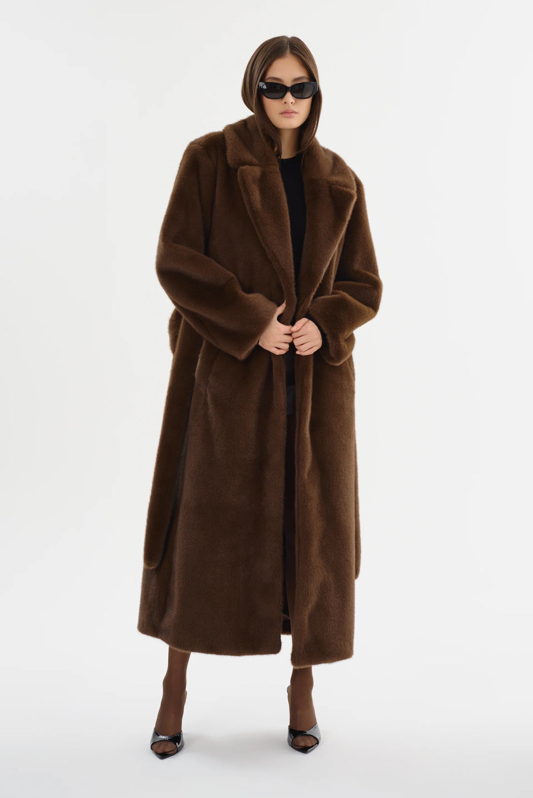Manteau maxi ceinturé Darelle