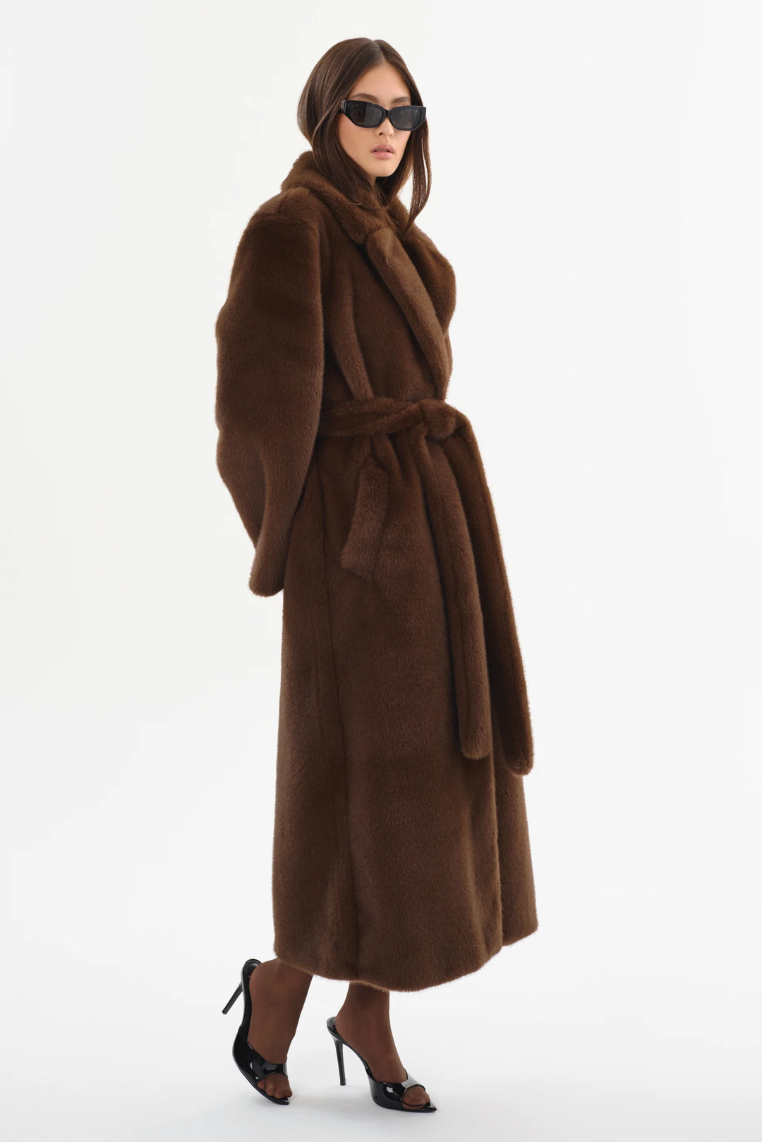 Manteau maxi ceinturé Darelle