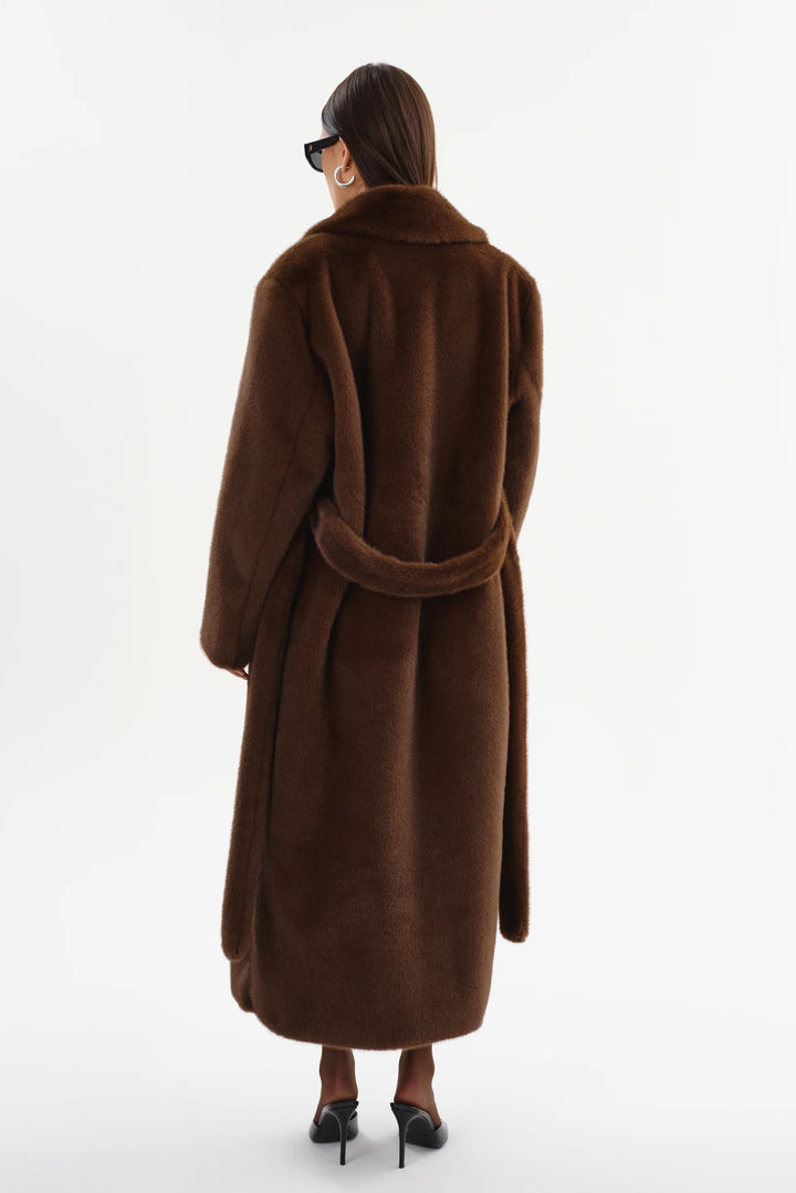 Manteau maxi ceinturé Darelle