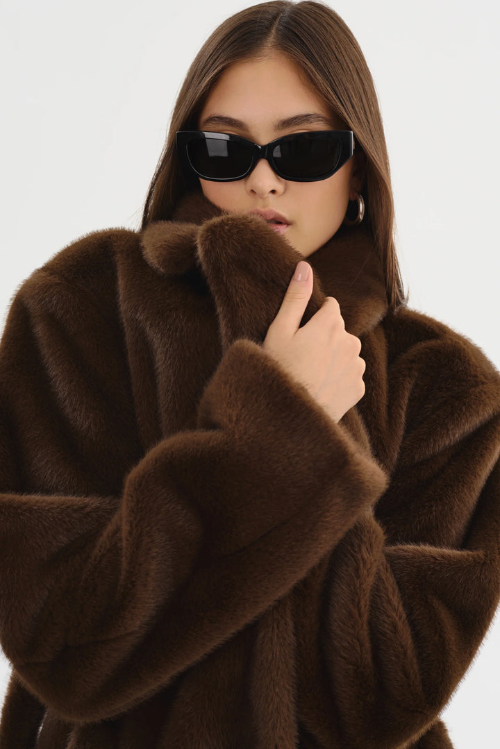 Manteau maxi ceinturé Darelle
