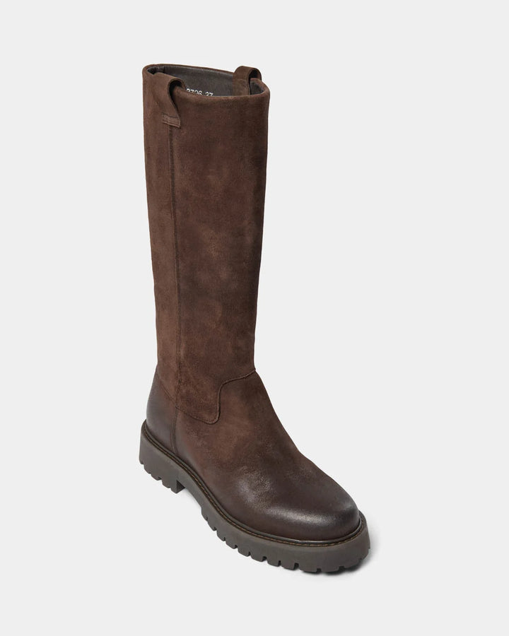 Bottes en suède à effet brossé Ditte