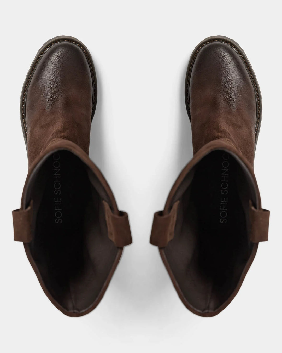 Bottes en suède à effet brossé Ditte