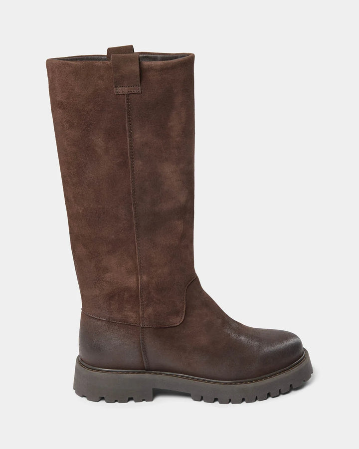 Bottes en suède à effet brossé Ditte