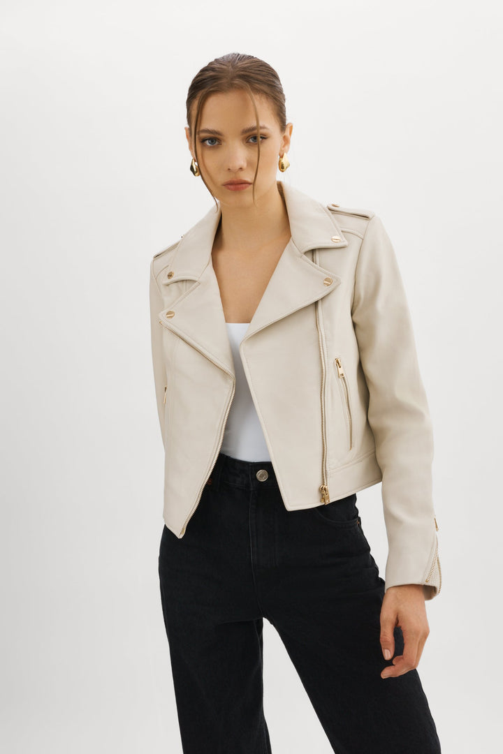 Veste biker ajustée Donna