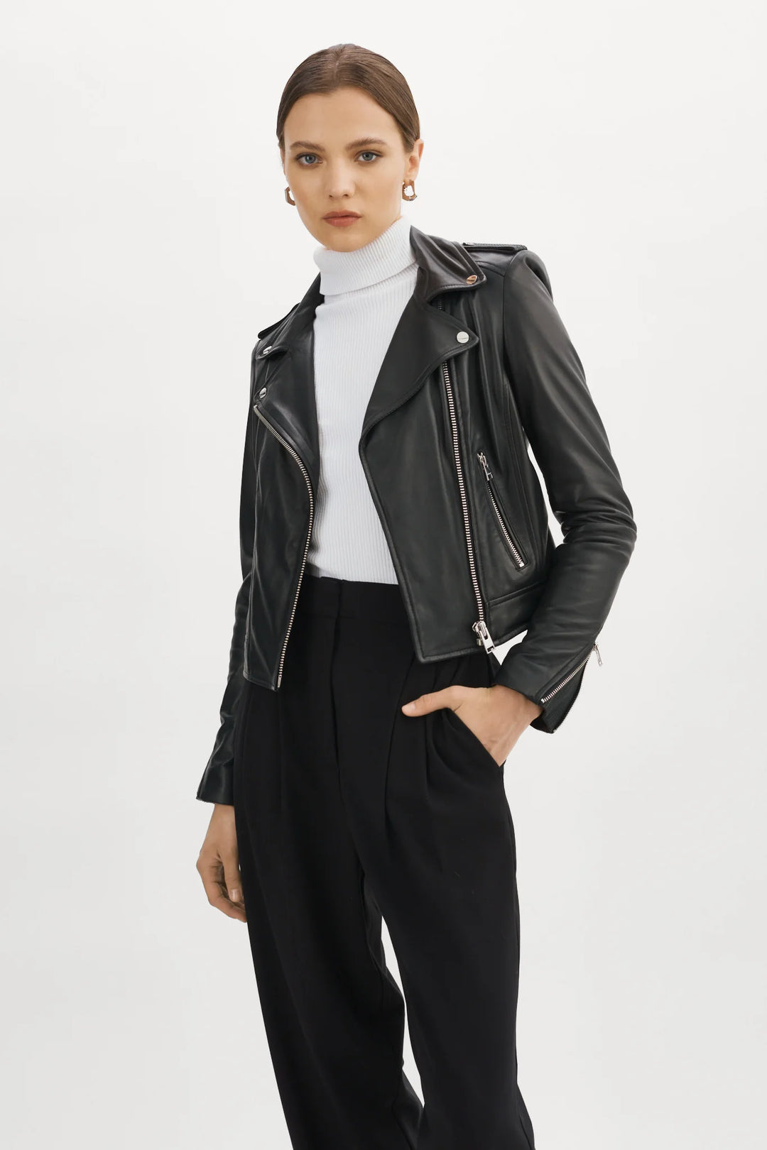 Veste biker ajustée Donna
