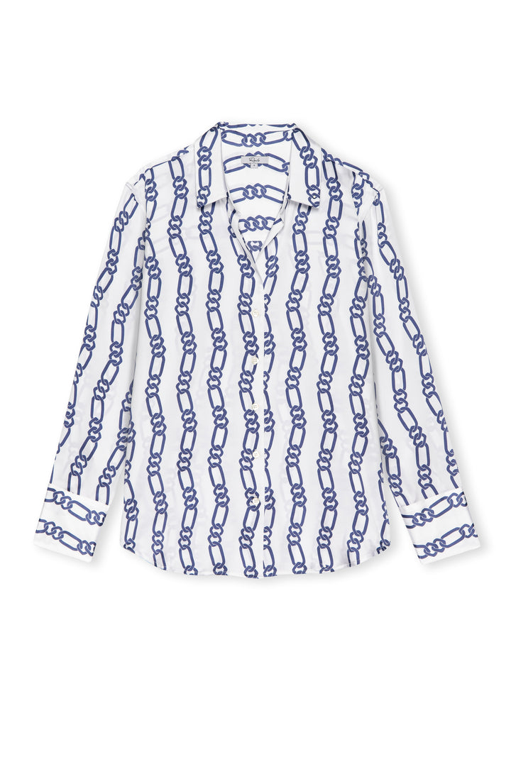 Blouse en soie avec imprimé de chaînes Dorian