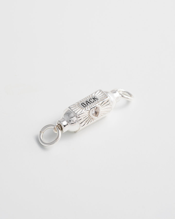 Charm cylindrique gravé avec cœur Protection Talisman