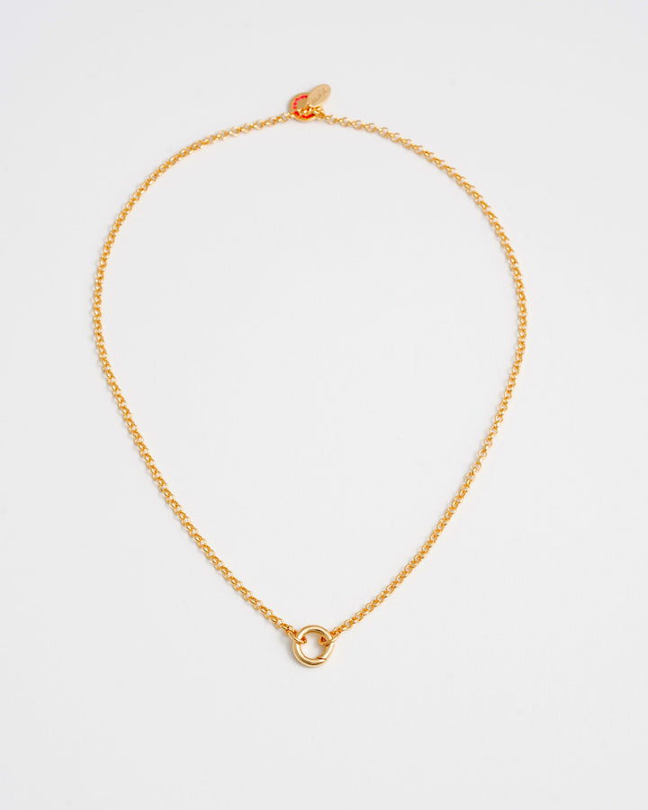 Collier chaîne avec anneau Diana 20"