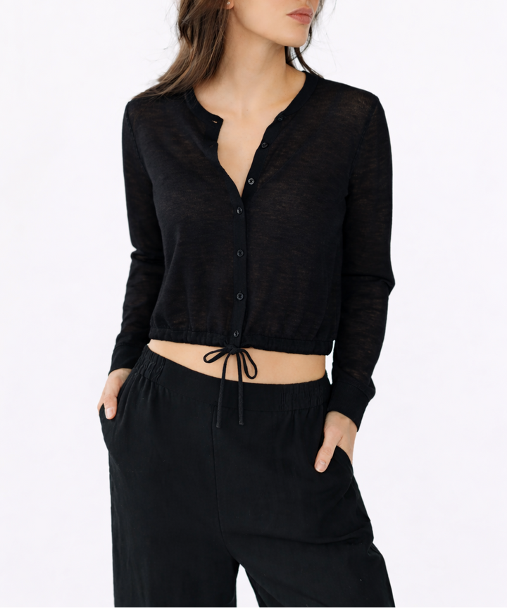 Cardigan élégance en tricot fin - Drew