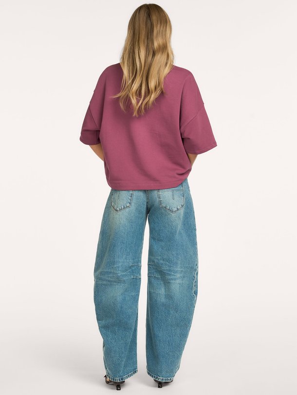 Sweatshirt à manches courtes et appliqué scintillant Kalani