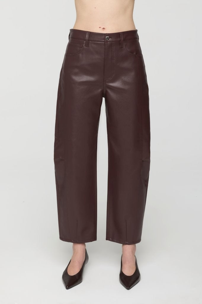 Jeans ballon faux cuir Eli