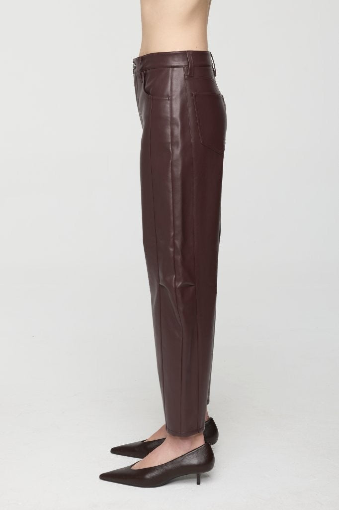 Jeans ballon faux cuir Eli
