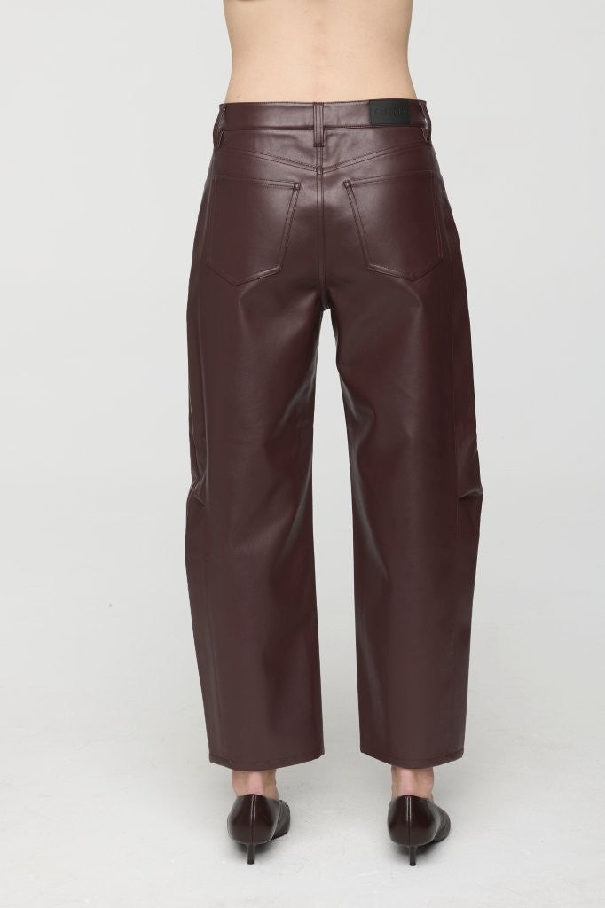 Jeans ballon faux cuir Eli