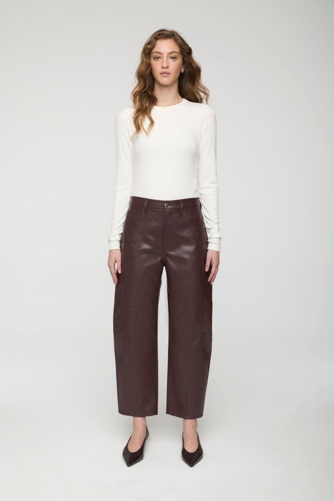 Jeans ballon faux cuir Eli