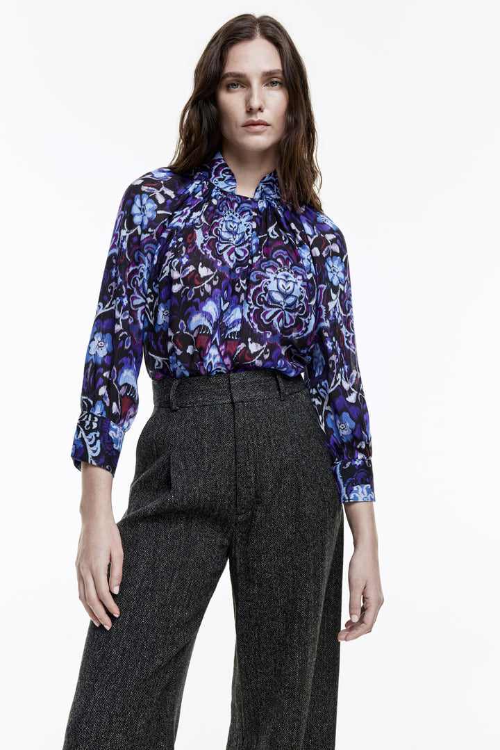 Blouse imprimé style année 80